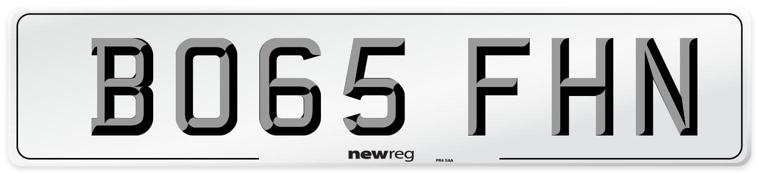BO65 FHN Number Plate from New Reg